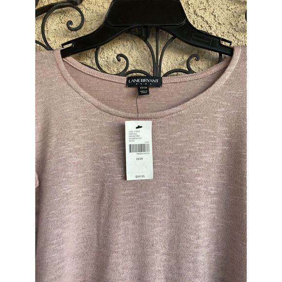 Lane Bryant Cold Shoulder Lightweight Sweater - Pink - Size 22/24 - Picture 5 of 7